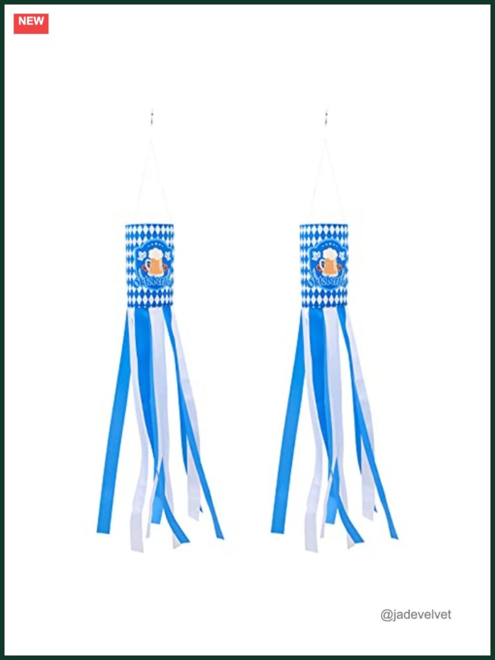 Oktoberfest Decorations 2-Pack Windsock Banners 40-Inch Outdoor Hanging Party